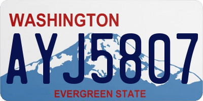 WA license plate AYJ5807