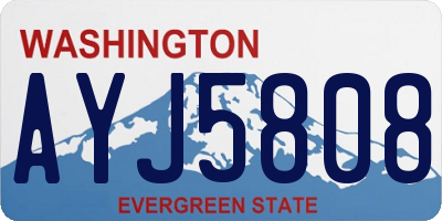 WA license plate AYJ5808