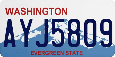 WA license plate AYJ5809