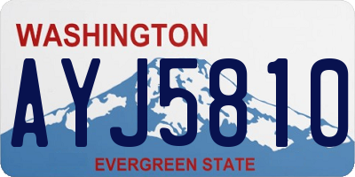 WA license plate AYJ5810