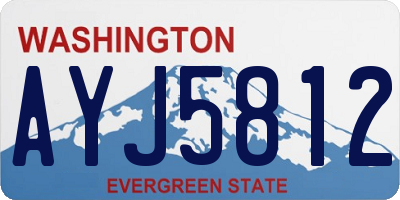 WA license plate AYJ5812