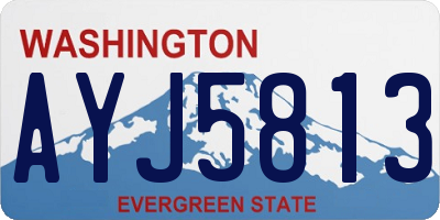 WA license plate AYJ5813