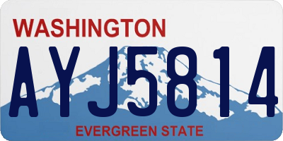 WA license plate AYJ5814