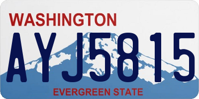 WA license plate AYJ5815