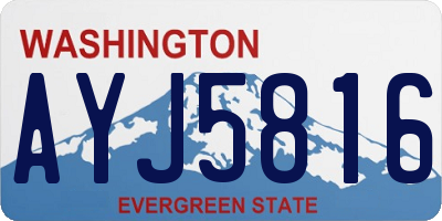 WA license plate AYJ5816