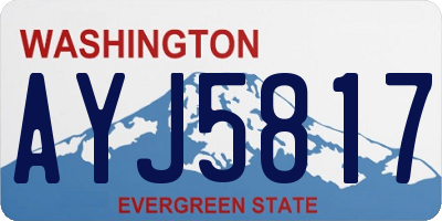 WA license plate AYJ5817