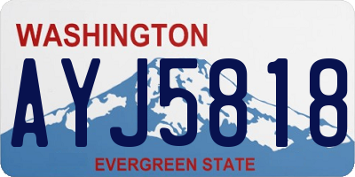 WA license plate AYJ5818