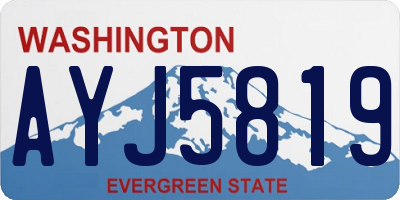 WA license plate AYJ5819