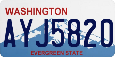 WA license plate AYJ5820