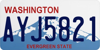 WA license plate AYJ5821