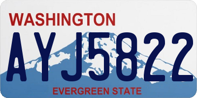 WA license plate AYJ5822