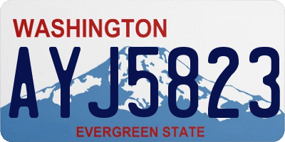 WA license plate AYJ5823