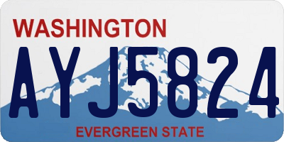 WA license plate AYJ5824