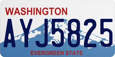 WA license plate AYJ5825