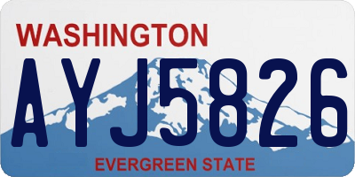 WA license plate AYJ5826