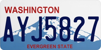 WA license plate AYJ5827