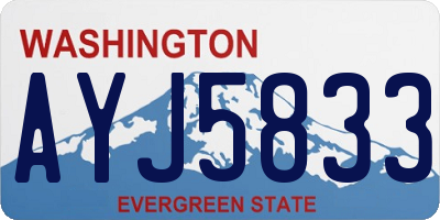WA license plate AYJ5833