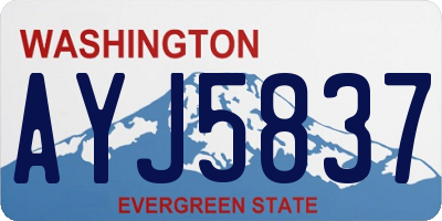 WA license plate AYJ5837