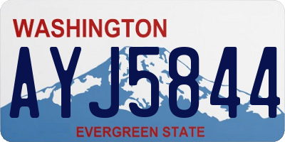 WA license plate AYJ5844