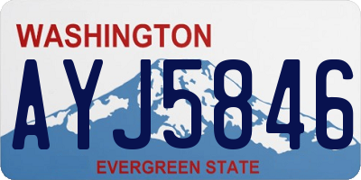 WA license plate AYJ5846