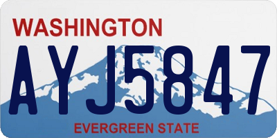 WA license plate AYJ5847