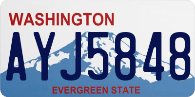 WA license plate AYJ5848