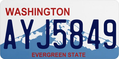 WA license plate AYJ5849