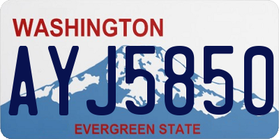 WA license plate AYJ5850