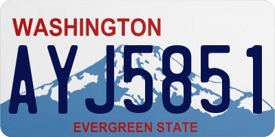 WA license plate AYJ5851