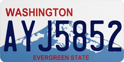 WA license plate AYJ5852