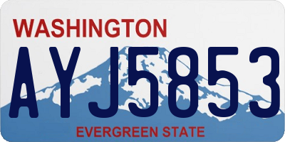 WA license plate AYJ5853