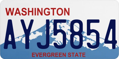 WA license plate AYJ5854