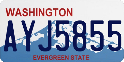 WA license plate AYJ5855