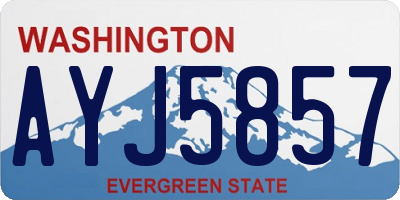 WA license plate AYJ5857