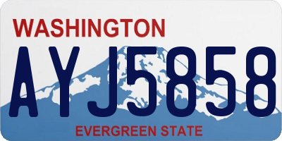 WA license plate AYJ5858