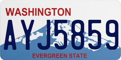 WA license plate AYJ5859