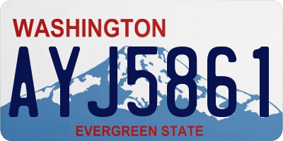 WA license plate AYJ5861