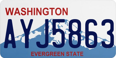 WA license plate AYJ5863