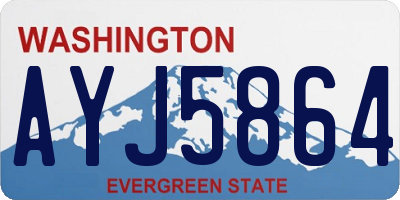 WA license plate AYJ5864