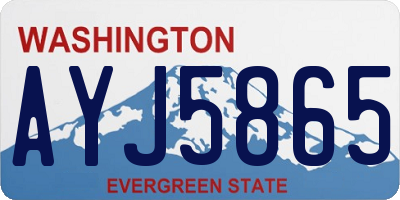 WA license plate AYJ5865