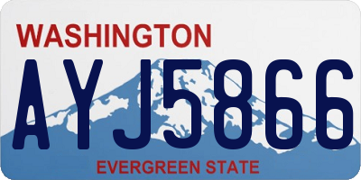 WA license plate AYJ5866