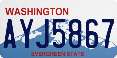 WA license plate AYJ5867