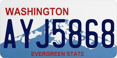 WA license plate AYJ5868