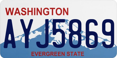 WA license plate AYJ5869