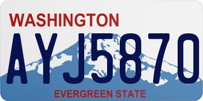 WA license plate AYJ5870