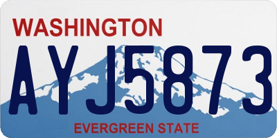 WA license plate AYJ5873