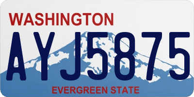 WA license plate AYJ5875