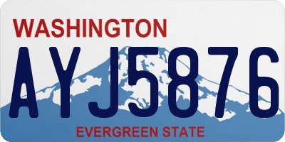 WA license plate AYJ5876