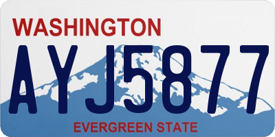 WA license plate AYJ5877