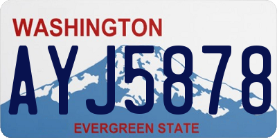 WA license plate AYJ5878